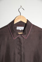 Load image into Gallery viewer, Chemise en soie maron vintage
