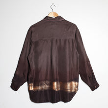 Load image into Gallery viewer, Chemise en soie maron vintage