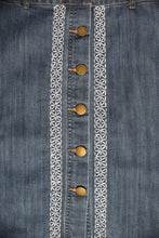 Load image into Gallery viewer, Jupe en jean's Sashiko