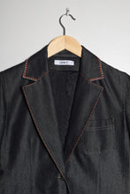 Load image into Gallery viewer, Veste en jean's argentée customisée