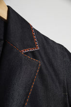 Load image into Gallery viewer, Veste en jean's argentée customisée