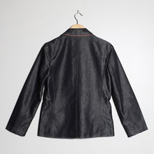 Load image into Gallery viewer, Veste en jean's argentée customisée