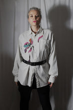 Load image into Gallery viewer, Ceinture en cuire souple noir Sashiko