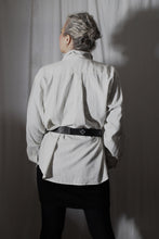 Load image into Gallery viewer, Ceinture en cuire souple noir Sashiko