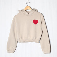 Charger l'image dans la galerie, Crop Hoodie coeur