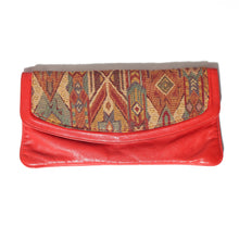 Load image into Gallery viewer, Pochette en cuire rouge