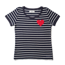 Load image into Gallery viewer, T-Shirt marinière coeur