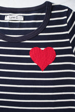 Load image into Gallery viewer, T-Shirt marinière coeur