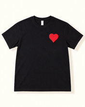 Charger l'image dans la galerie, T-shirt noir coeur Boro