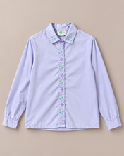 Charger l'image dans la galerie, Chemise vintage lavande brodée