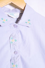Charger l'image dans la galerie, Chemise vintage lavande brodée