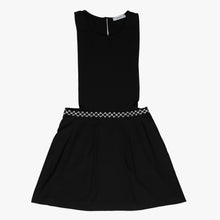 Load image into Gallery viewer, Robe sans manche noire Sashiko
