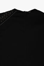 Load image into Gallery viewer, Robe noire IKKS Sashiko
