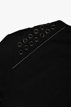 Load image into Gallery viewer, Robe noire IKKS Sashiko