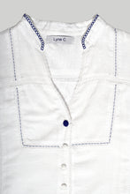 Load image into Gallery viewer, Top blanc Sashiko
