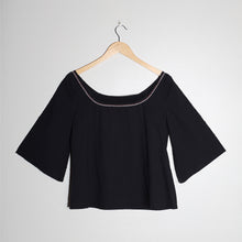 Load image into Gallery viewer, Top noir Sashiko