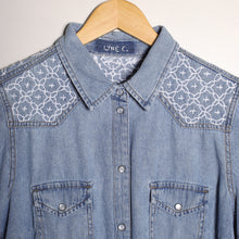 Load image into Gallery viewer, Chemise en Jeans Sashiko