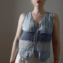 Load image into Gallery viewer, Gilet sans manche Patchwork et Sashiko
