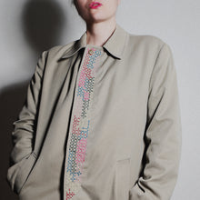 Load image into Gallery viewer, Manteau beige vintage Sashiko