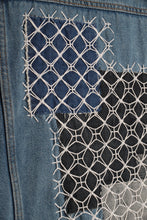 Load image into Gallery viewer, Veste en jeans patchwork et Sashiko