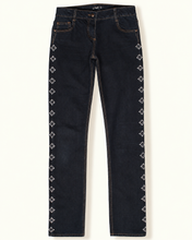 Cargar imagen en el visor de la galería, Jeans slim brut Sashiko