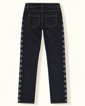 Cargar imagen en el visor de la galería, Jeans slim brut Sashiko