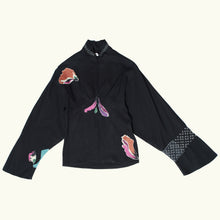 Charger l'image dans la galerie, Top en lin noir Arty