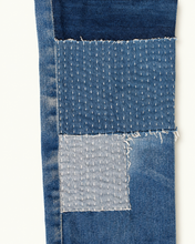 Cargar imagen en el visor de la galería, Jeans vintage Lee Patchwork et Sashiko