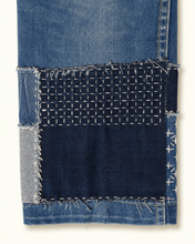 Cargar imagen en el visor de la galería, Jeans vintage Lee Patchwork et Sashiko