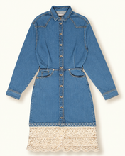 Charger l'image dans la galerie, Robe en jeans et dentelle