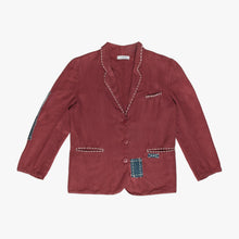 Load image into Gallery viewer, Veste bordeaux upcyclée Sashiko