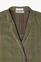 Load image into Gallery viewer, Veste kaki upcyclée Sashiko