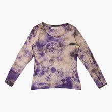 Load image into Gallery viewer, T-shirt manches longues batik violet / M/L /