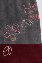 Load image into Gallery viewer, Jupe en velours recyclée Flower Power