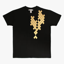 Load image into Gallery viewer, T-shirt noir graphique or brillant