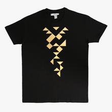 Load image into Gallery viewer, T-shirt noir graphique or brillant