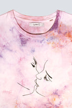 Load image into Gallery viewer, T-shirt tie and dye Love me tender Love me true