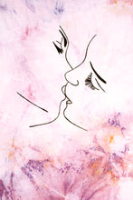 Load image into Gallery viewer, T-shirt tie and dye Love me tender Love me true