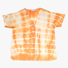 Load image into Gallery viewer, Top upcyclé Shibori orange