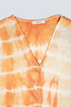Load image into Gallery viewer, Top upcyclé Shibori orange